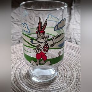 Golfing Rabbit Glass Tumbler